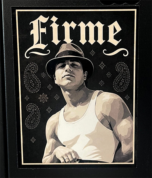Firme Gallo Negro Sticker (5x4)