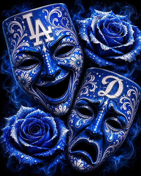 Dodgers Blue Masks