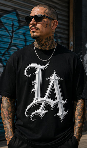 White LA Logo T Shirt