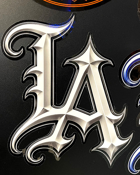 White OG LA Sticker (7x5 inch)